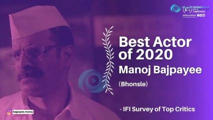 Manoj Bajpayee gets IFI Survey of Top Critics' best actor award of 2020 for Bhonsle