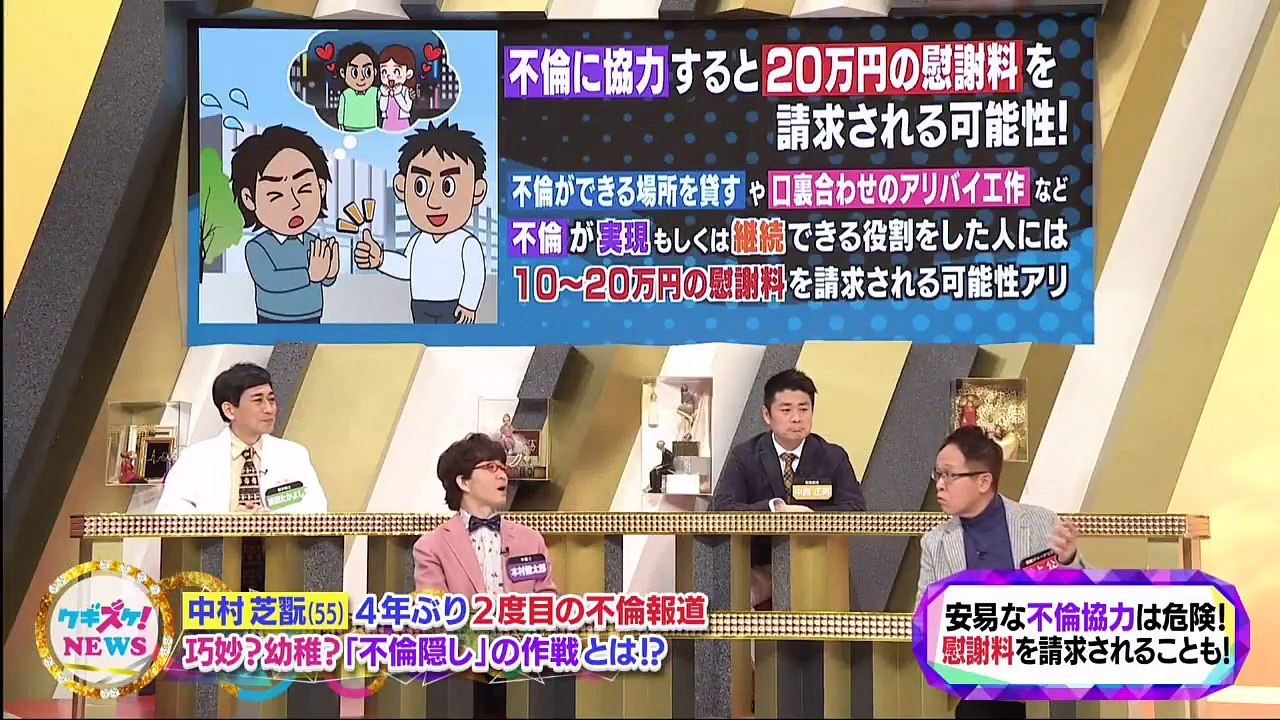 上沼・高田のクギズケ！  2021年1月17日　中村芝翫が２度目の不倫発覚！妻・三田寛子の胸中は？
