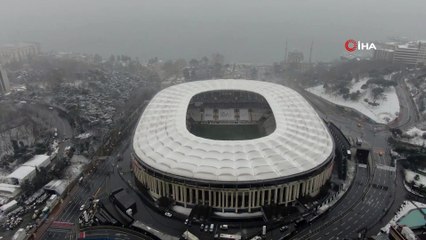 Dev derbi öncesi Vodefone Park’taki son durum havadan görüntülendi