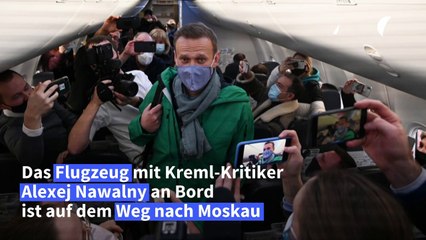 Nawalny auf dem Weg nach Moskau