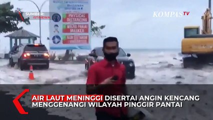 Detik-Detik Gelombang Besar Naik ke Permukaan Kota Manado