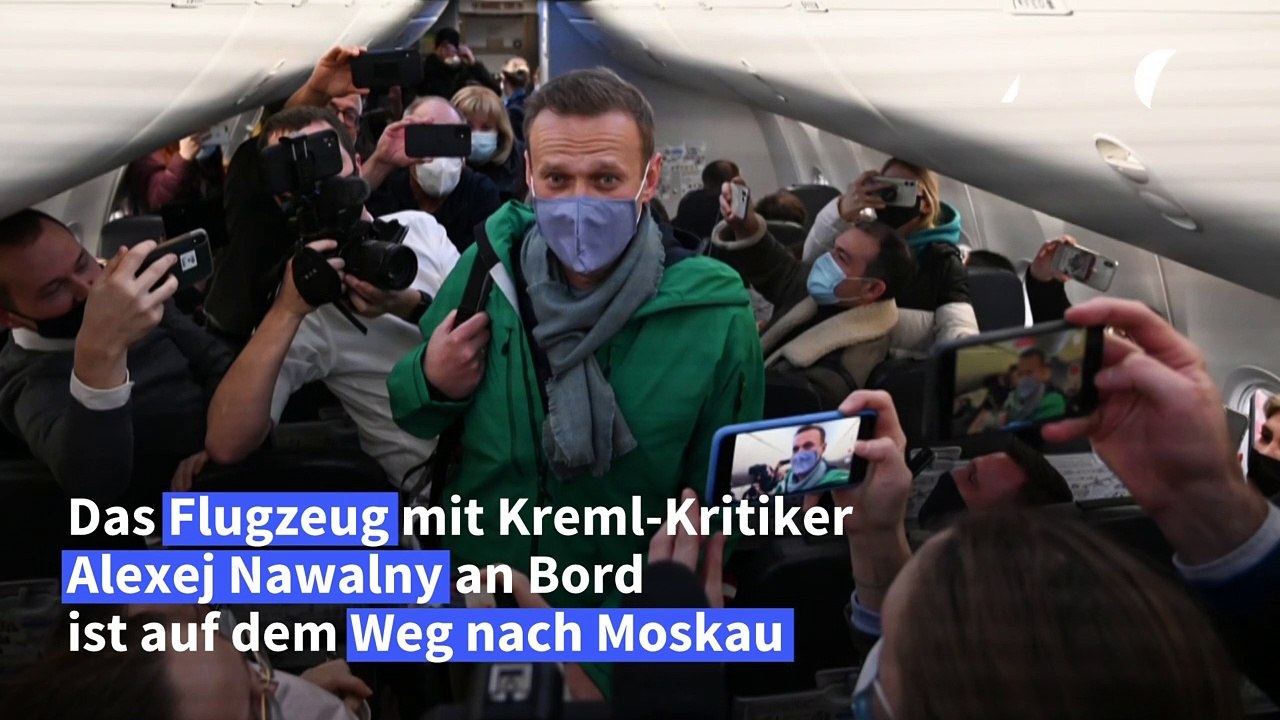 Nawalny auf dem Weg nach Moskau