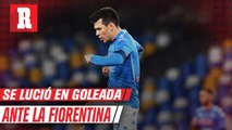 Chuchy Lozano marcó en la goleada del Napoli ante la Fiorentina