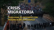 Guatemala detiene y reprende con violencia a caravana migrante hondureña