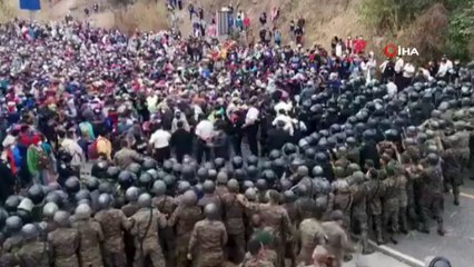 - Guatemala’da askeri polis ile göçmenler arasında arbede
