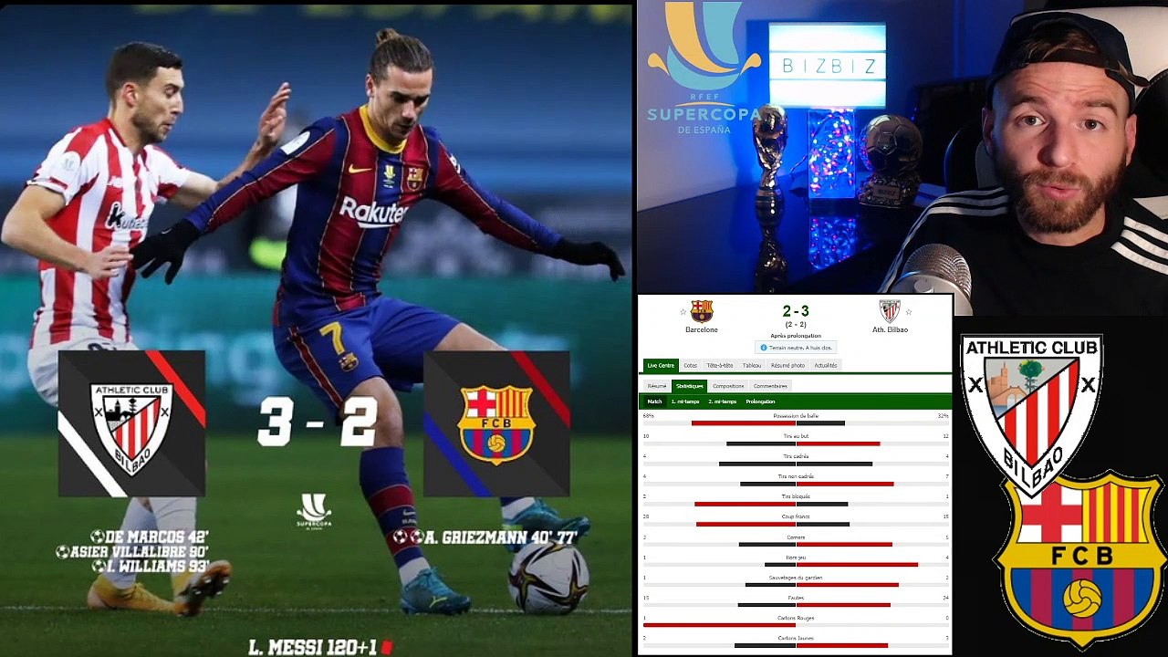 MESSI DEVIENT FOU ! PAS DE 1ER TROPHÉE POUR GRIEZMANN ! BARCA VS BILBAO 2-3 !!