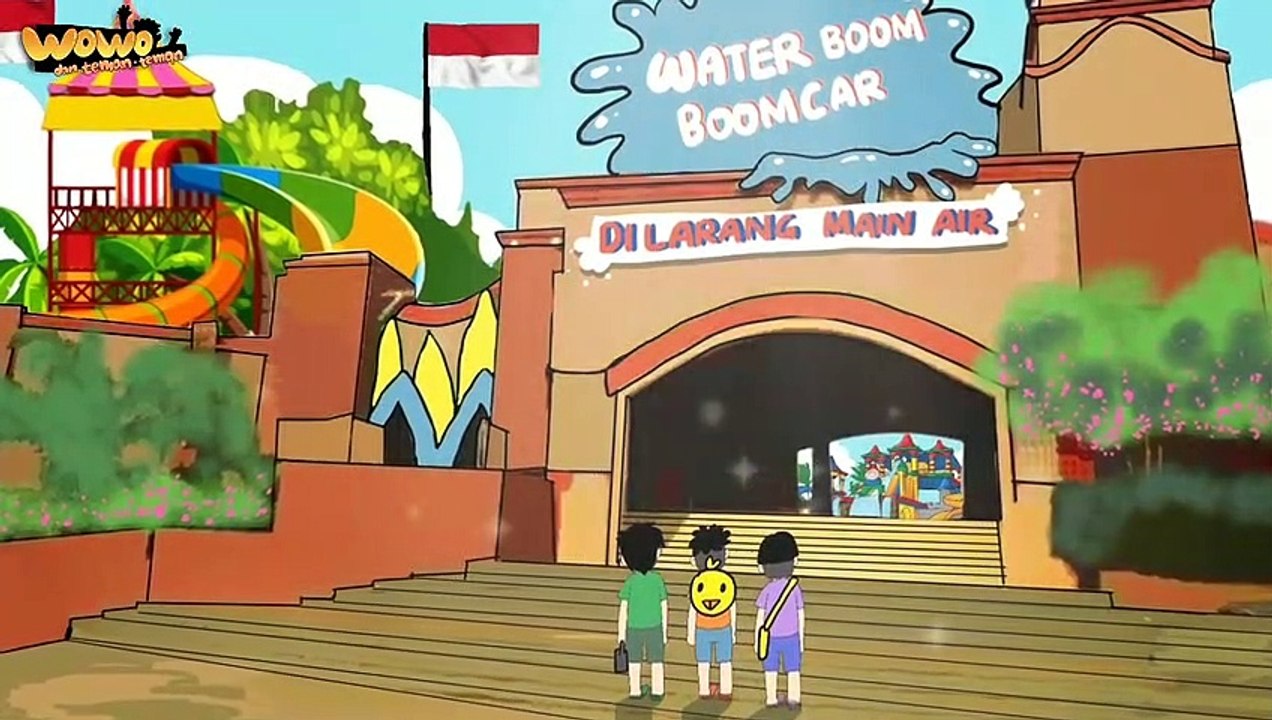 Kartun Wowo - SISWA TERMISKIN DI DUNIA Pertama Kali Ke WATERPARK  KELAKUANNYA Bikin NGAKAK
