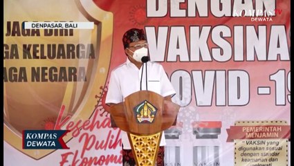 Gubernur Bali Menerima Vaksin Pertama Di Bali