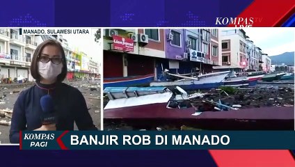 Gelombang Tinggi Terjang Kawasan Perniagaan di Manado, Sejumlah Kafe Rusak Akibat Arus Laut