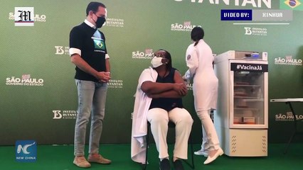 Nurse, first to receive Chinese Sinovac vaccine against COVID-19 in Brazil