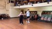Bridgerton Dance Rehearsals Nicola Couglan and Luke Newton