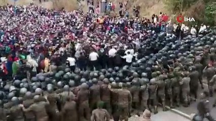 Guatemala’da askeri polis ile göçmenler arasında arbede