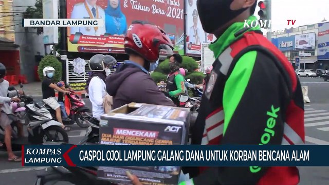 Komunitas Ojek Online Lampung Galang Dana Untuk Korban Bencana Alam