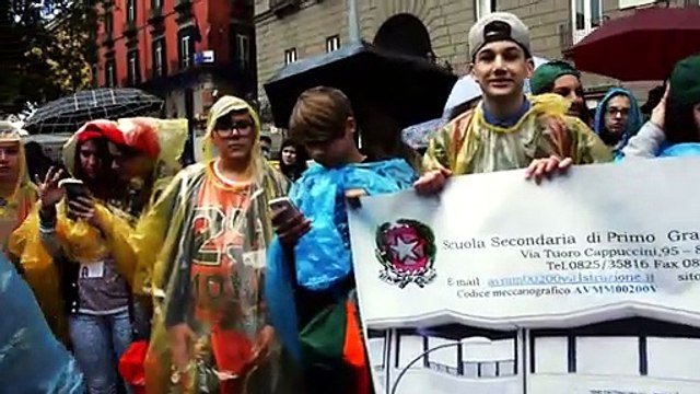 Napoli - Giornata di legalità, lapide in memoria di Falcone e Borsellino (23.05.15)