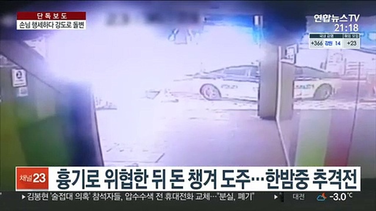 [단독] 손님 행세하던 흉기 강도 검거…모형총 소지