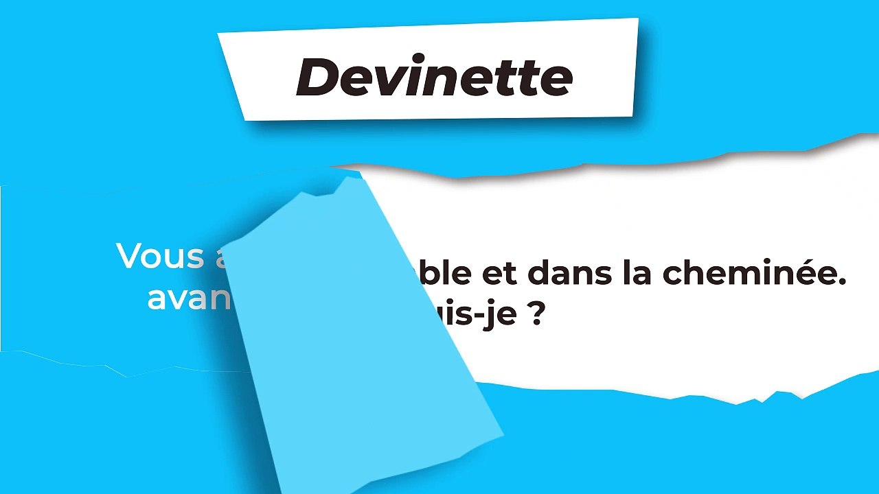 Devinette : Sur la table