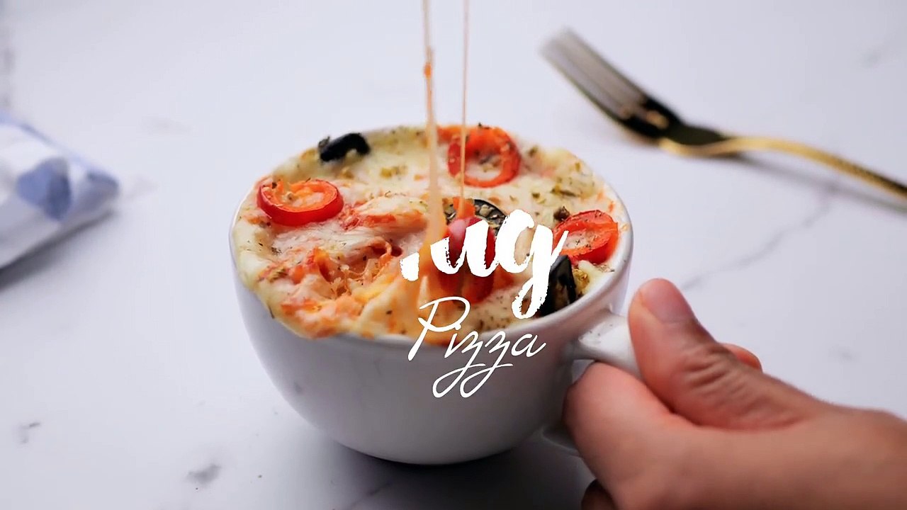 1 Minute Mug Pizza In Microwave