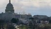 BREAKING Smoke rising behind Capitol building. Inauguration rehearsal appears to be evacua