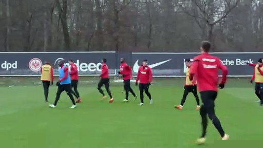 Luka Jovic scores in training after rejoining Eintracht Frankfurt from Real Madrid