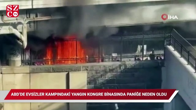 ABD’de evsizler kampındaki yangın Kongre binasında paniğe neden oldu
