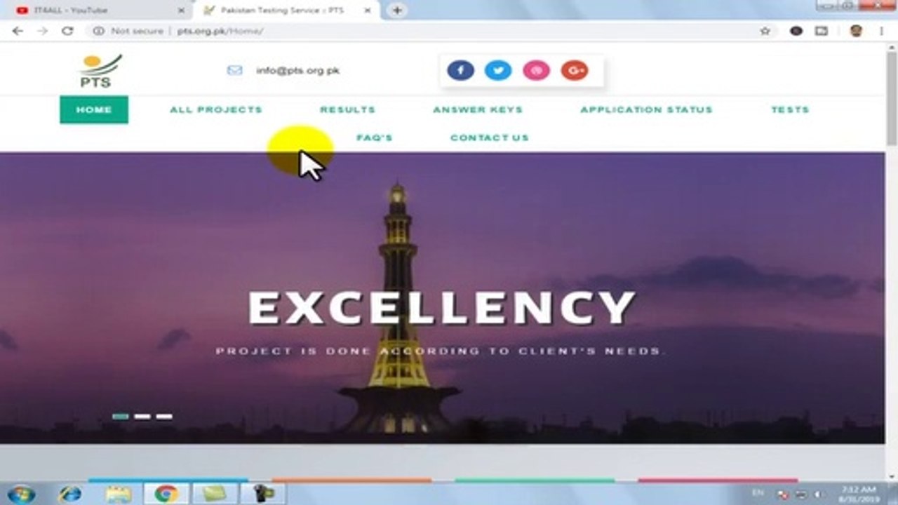 How to apply on PTS Website for any Job Position