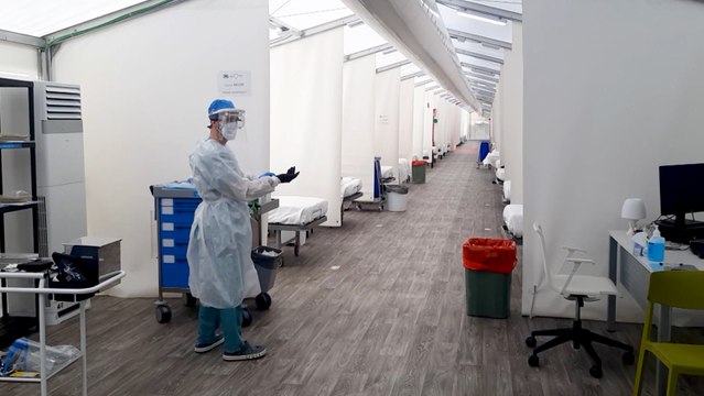 Primeros pacientes Covid en hospitales campaña de la C.Valenciana