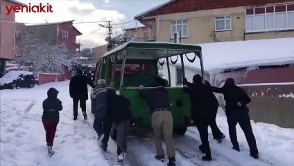 İBB'nin cenaze aracını vatandaşlar itti! Görüntüler tepkiye neden oldu