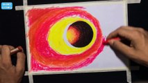 How To Draw Easy Galaxy Solar Eclipse With Oil Pastel Step By Step ¦ Easy Galaxy Drawing