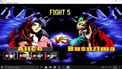 Alice(The Rabbit) defeats Busuzima(The Chameleon) (#1) - Bloody Roar 2