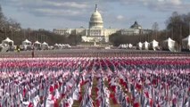 190.000 drapeaux installés pour remplacer le public lors de la cérémonie d'investiture de Joe Biden