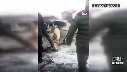 Kars'ta feci kaza: Bir aile yok oldu | Video