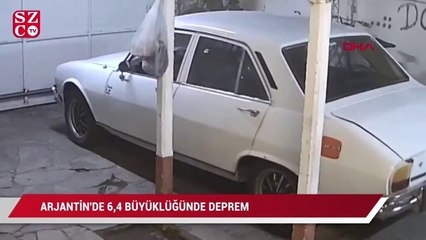 Arjantin'de 6.4 büyüklüğünde deprem: O anlar kamerada