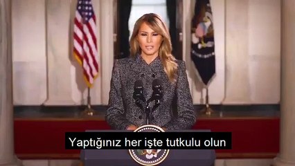 First Lady Melania Trump'tan veda mesajı: Tutkulu olun ancak şiddetin hiçbir zaman çözüm olmadığını unutmayın