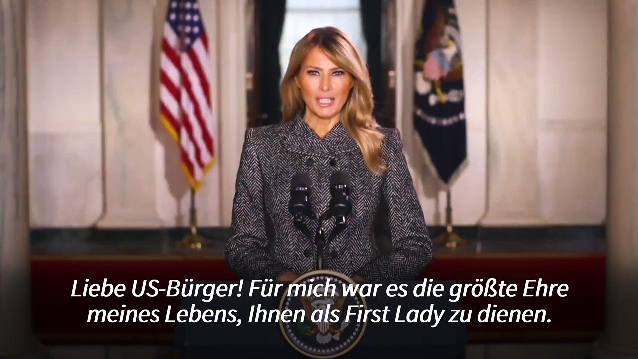 Melania Trumps Abschiedsbotschaft als First Lady