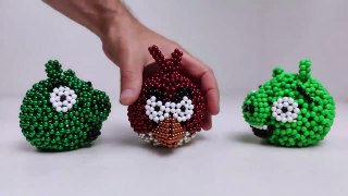 Angry Birds made of Magnetic Balls in Stop Motion _ Magnetic Games