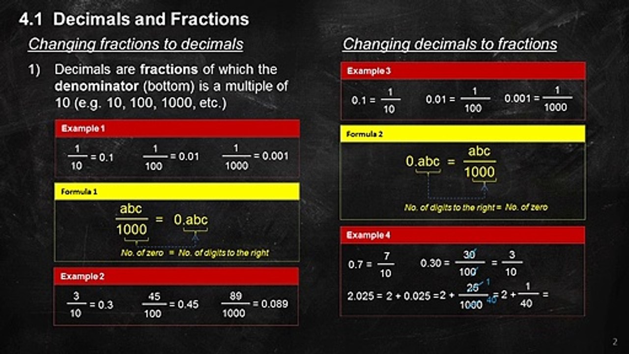 Mathematics  (Middle School 1 / Class 6) - Decimals