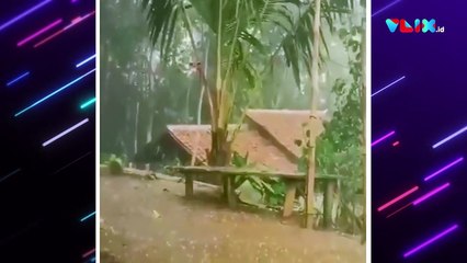 Cianjur Dikejutkan Hujan Es Batu dan Puting Beliung