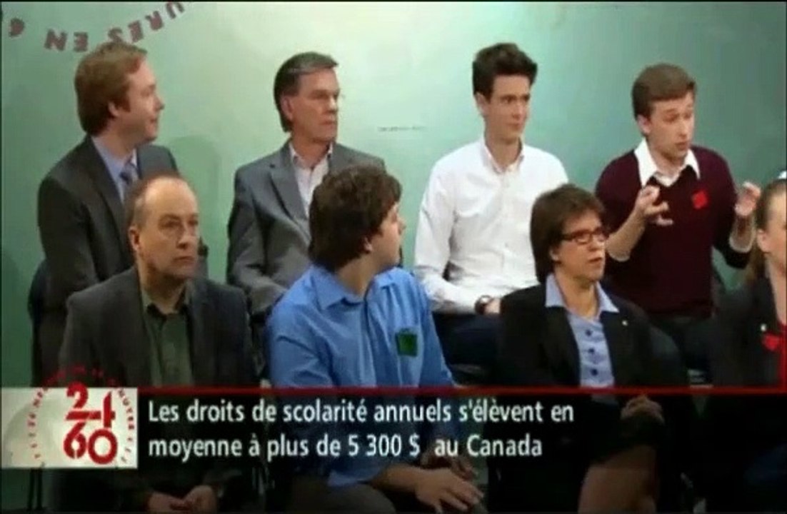 Droits de scolarité - Extrait émission 24/60 - Radio-Canada