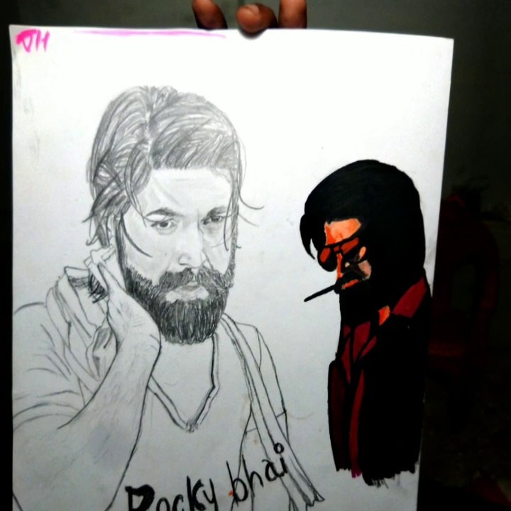 KGF chapter 2 yash easy pencil portrait drawing sketch