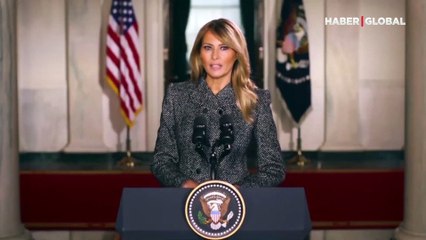 Gelenek bozuldu! First Lady Melania Trump'tan veda konuşması