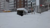 Bitlis’te ev ve araçlar kardan kayboldu