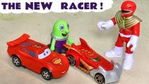 New Hot Wheels Power Rangers Red Ranger Racer along with Disney Cars Lightning McQueen and the Funny Funlings plus Marvel Avengers Spiderman in this Family Friendly Full Episode English Toy Story Video for Kids