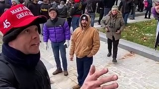 Angry American and Trump Supporter asks for back up