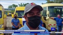 Transportistas de buses colegiales realizan protesta  - Nex Noticias