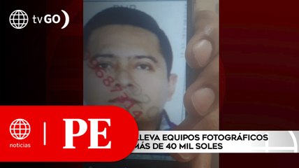 Falso policía se lleva equipos fotográficos valorizados en más de 50 mil soles | Primera Edición
