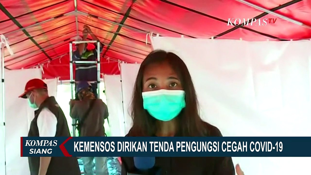 Kemensos Dirikan Tenda Pengungsi Cegah Corona untuk Korban Gempa Sulbar