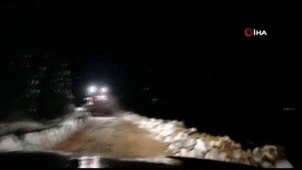 Batman'da, yoğun kar nedeni ile köy okulunda mahsur kalan öğretmen kurtarıldı