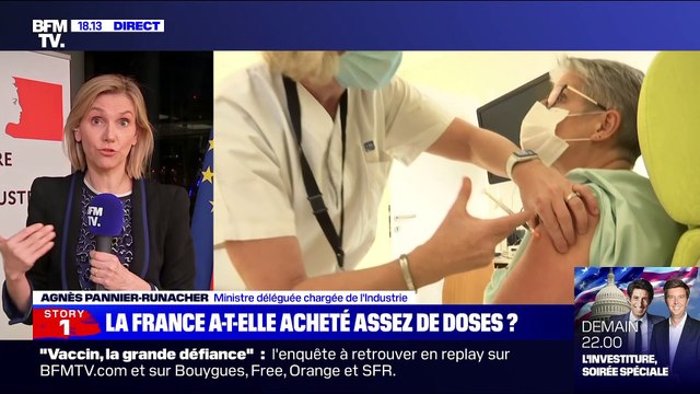 Story 3 : Le sujet n'est pas tant la quantité achetée que tout simplement le rythme de fabrication , déclare Agnès Pannier-Runacher sur les doses de vaccin - 19/01