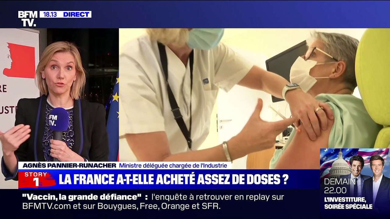 Story 3 : "Le sujet n'est pas tant la quantité achetée que tout simplement le rythme de fabrication", déclare Agnès Pannier-Runacher sur les doses de vaccin - 19/01