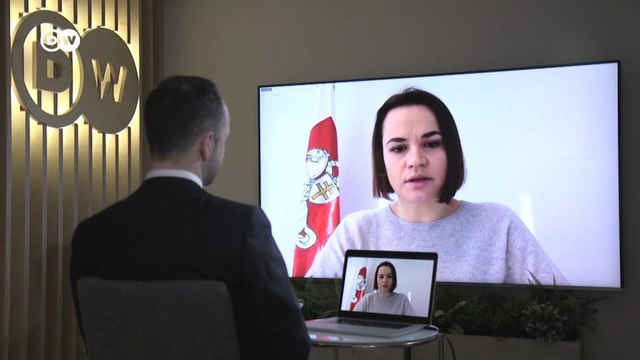 Тихановская об аресте Навального, борьбе его жены Юлии, Путине, Лукашенко и хоккее на кровавом льду (19.01.2021)